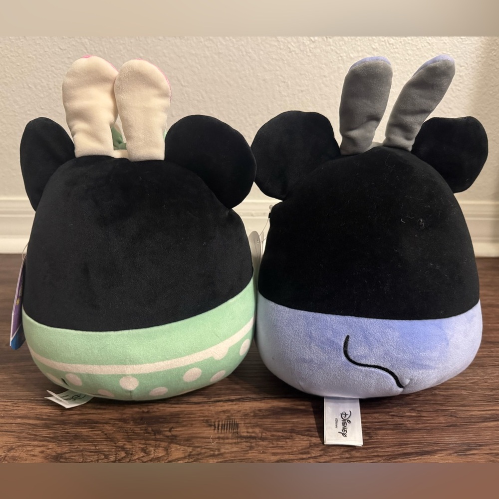 Disney Squishmallows Jazwares 8 Inch Easter Bunny Mickey & Minnie Mouse - Picture 7 of 7